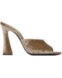 Saint Laurent - Suite 105Mm Velvet Mules - Lyst