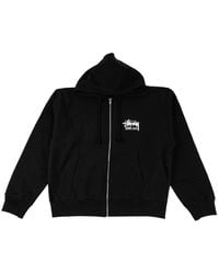 Stussy - Santa Ana Logo-Print Zip-Up Hoodie - Lyst