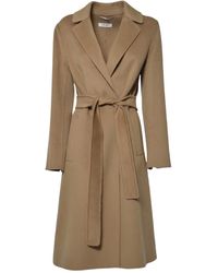 Max Mara - Mantel Met Ceintuur - Lyst