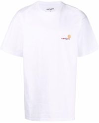 Carhartt - Logo-embroidered Cotton T-shirt - Lyst