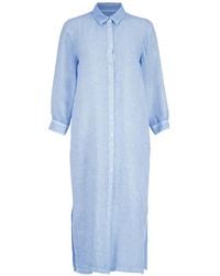 120% Lino - Button-Up Maxi Dress - Lyst