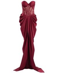 Ana Radu - Lace-Detailed Corset-Style Maxi Dress - Lyst