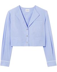 Claudie Pierlot - Cropped Long-Sleeve Shirt - Lyst