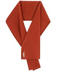Moorer - Logo-Plaque Knitted Scarf - Lyst