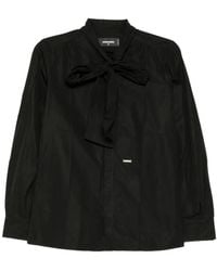DSquared² - Cotton Tie-Neck Shirt - Lyst