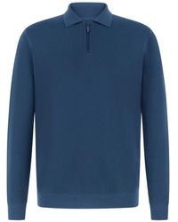 BOGGI - Zip Knitted Polo Shirt - Lyst