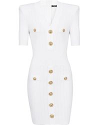 Balmain - Dress With Decorative Buttons - Lyst