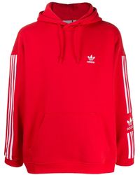 adidas Signature Stripe Hoodie - Red