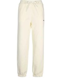 MSGM - Trainingsbroek Met Elastische Cuffs En Logoprint - Lyst