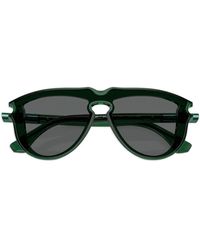 Burberry - Zonnebril Met Doorzichtig Piloten Montuur - Lyst