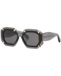 Philipp Plein - Supreme Geometric-Frame Logo-Plaque Sunglasses - Lyst