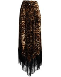Roberto Cavalli - Maxirock Mit Leoparden-Print - Lyst