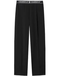 CASABLANCA - Logo-Waistband Tailored Trousers - Lyst