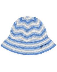 Ganni - Crochet Organic Cotton Bucket Hat - Lyst
