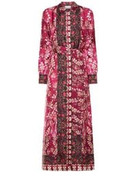Pierre Louis Mascia - Aloe Floral-Print Silk Dress - Lyst