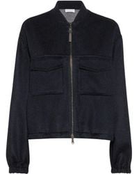 Brunello Cucinelli - Pocket-Detail Zip-Front Jacket - Lyst