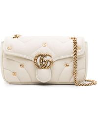 Gucci - Petit sac porté épaule à motif GG Marmont - Lyst