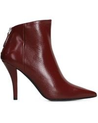 Chantal - Pointed-Toe Leather Ankle Boots - Lyst