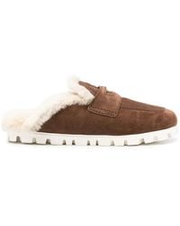 Miu Miu - Logo-Embossed Slippers - Lyst