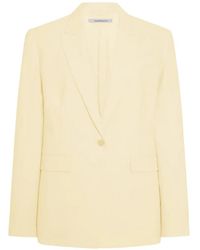 Another Tomorrow - Single-Button Peaked-Lapel Blazer - Lyst