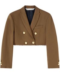 Palm Angels - Double-breasted Cropped Blazer - Lyst