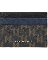 KARL LAGERFELD - Monogram-Print Cardholder - Lyst
