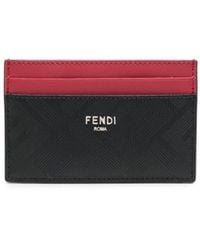 Fendi - Logo-print Leather Card Holder - Lyst