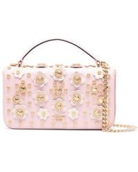 Moschino - Floral Stud-Detailing Shoulder Bag - Lyst
