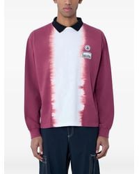Nomarythm Textile - Contrast Collar Logo Patch Long Sleeve Shirt - Lyst