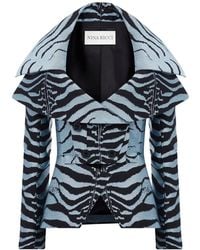 Nina Ricci - Tiger-Jacquard Double-Breasted Jacket - Lyst