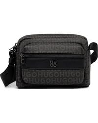 HUGO - Schultertasche Mit Logo-Monogramm - Lyst
