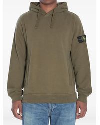 Stone Island - Felpa Con Cappuccio E Tasca A Marsupio - Lyst
