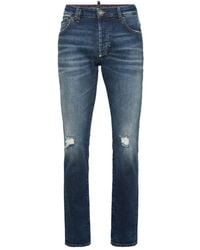 Philipp Plein - Distressed Straight-Cut Jeans - Lyst