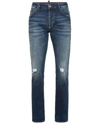 Philipp Plein - Distressed Straight-Cut Jeans - Lyst