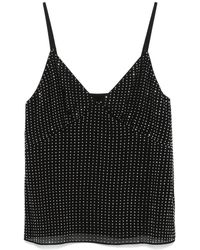 Michael Kors - Rhinestone-Embellished Georgette Top - Lyst