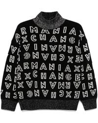 ARMANI EXCHANGE - Logo-Jacquard Sweater - Lyst