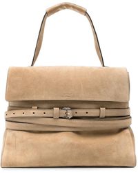 Moschino - Belted Suede Tote Bag - Lyst