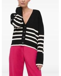 Notes Du Nord - Striped Ribbed Cardigan - Lyst