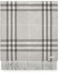 Burberry - Reversible Etched Knight Cashmere Scarf - Lyst