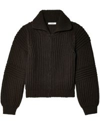 Lemaire - Chunky-knit Cotton Cardigan - Lyst
