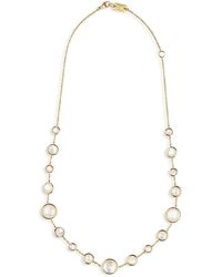 Ippolita 18kt Yellow Gold Short Lollipop Lollitini Mother-of-pearl And Clear Quartz Necklace - Metallic