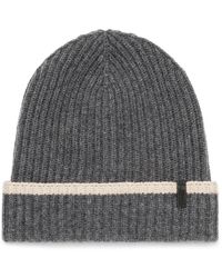 Brunello Cucinelli - Contrast Cashmere Beanie - Lyst