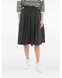 Woolrich - Pleated Elasticated-Waist Midi Skirt - Lyst