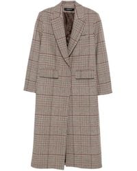 FEDERICA TOSI - Prince Of Wales Check Double-Breasted Coat - Lyst