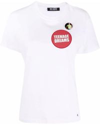 Raf Simons - Teenage Dreams-Patch Cotton T-Shirt - Lyst