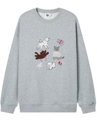 B+ AB - Felpa Con Ricamo - Lyst