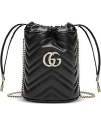 Gucci - Borsa A Secchiello Gg Marmont Piccola - Lyst