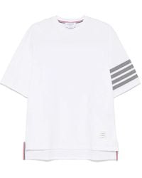 Thom Browne - 4-Stripe Detail T-Shirt - Lyst