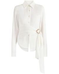 Manière De Voir - Fia Wrap Shirt With Hardware Detail - Lyst