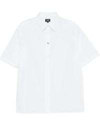 Fendi - Short-Sleeve Logo-Plaque Shirt - Lyst